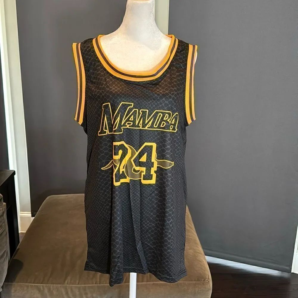 Adult Kobe Bryant Black Mamba 24 Basketball Jersey Size L NEW